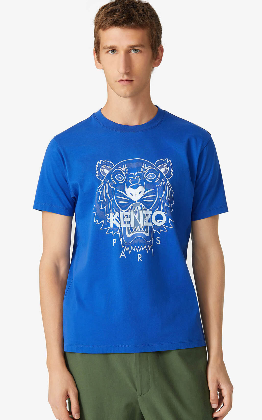 Kenzo Tiger Tişört Erkek Kraliyet Mavisi Mavi | 3560-OKXUP